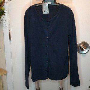 NWT!  Blue Cardigan XL